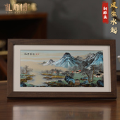 礼师傅铜雕画 饰画商务礼物 办公摆件家居铜雕装 风生水起 新中式
