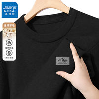 JR Jeanswest round-neck woolen sweater, men's thickened autumn and winter warm grey sweater, solid color knitted sweater for teenagers thumbnail 8