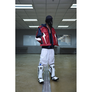 BLINDNOPLAN26SS高端系列赛车拼色假两件棉外套秋冬新款夹克外套