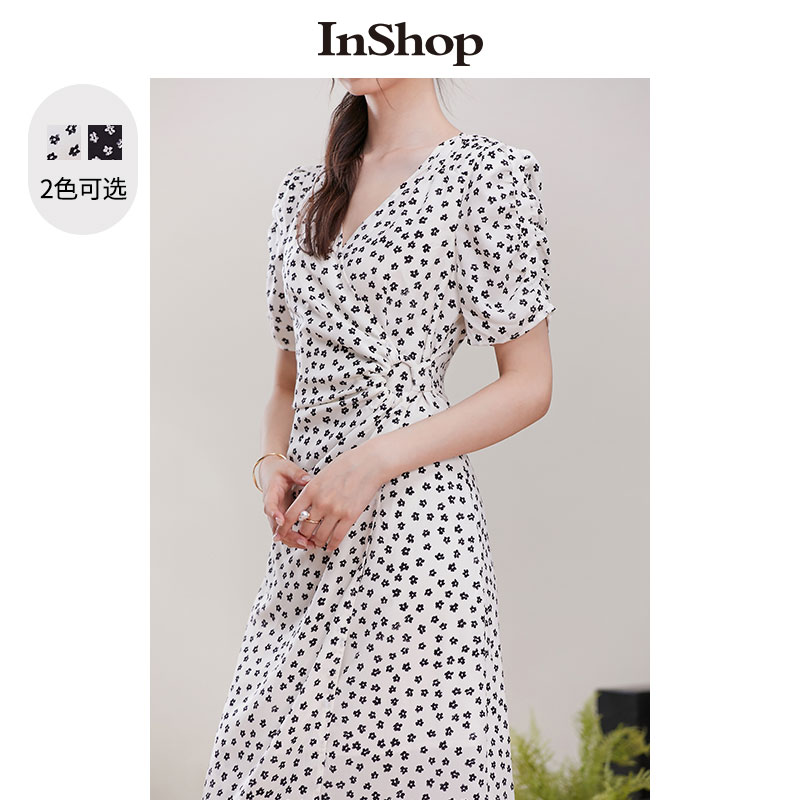 商场同款碎花茶歇裙INSHOP