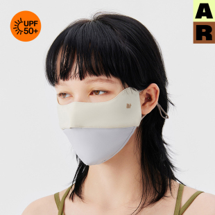 立体高颜值显脸小防紫外线女r线AlmondRocks AR拼色冷感防晒口罩