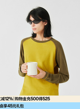 AR插肩袖远红外发热保暖内衣春夏可外穿长袖打底衣圆领加绒加厚女