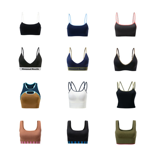 无缝针织罗纹背心内衣女