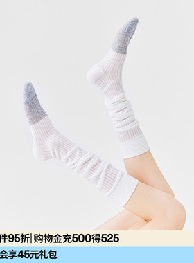 AR白色芭蕾风堆堆袜小腿袜miu系薄2026撞色长筒袜显瘦美腿长袜