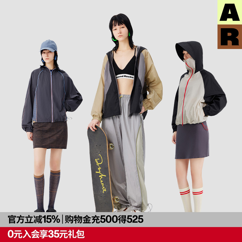 AR高颜值防晒衣山系工装轻薄外套户外宽松防晒服防紫外线UPF50+秋