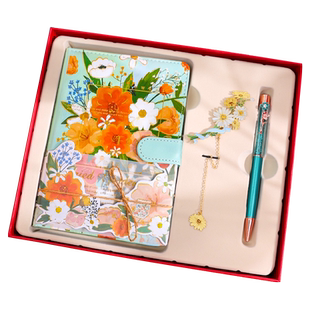 简约文艺精致个性创意金属黄铜书签高档中国风精美文具礼盒套装学生中秋节送同学礼品礼物送老师送男生女生款