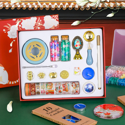 火漆印章套装全套便宜的火星蜡粒儿童节生日礼物果冻蜡捏捏乐火气蜡印电熔炉自制手工diy解压玩具女生小学生