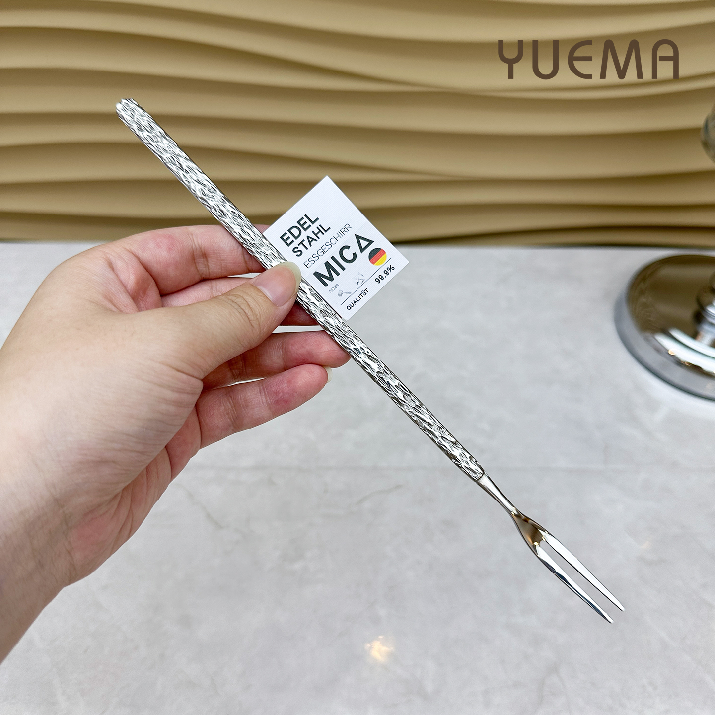 出口欧式水果叉套装304不锈钢加厚家用蛋糕小叉点心叉水果插叉签
