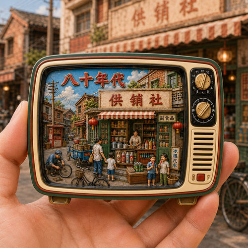 八十年代供销社树脂立体冰箱贴