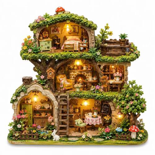 【森林小屋】树脂立体浮雕冰箱贴