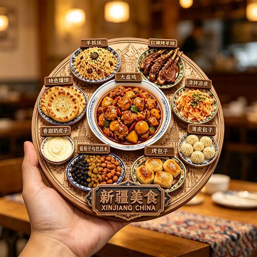 【新疆美食】树脂立体浮雕冰箱贴