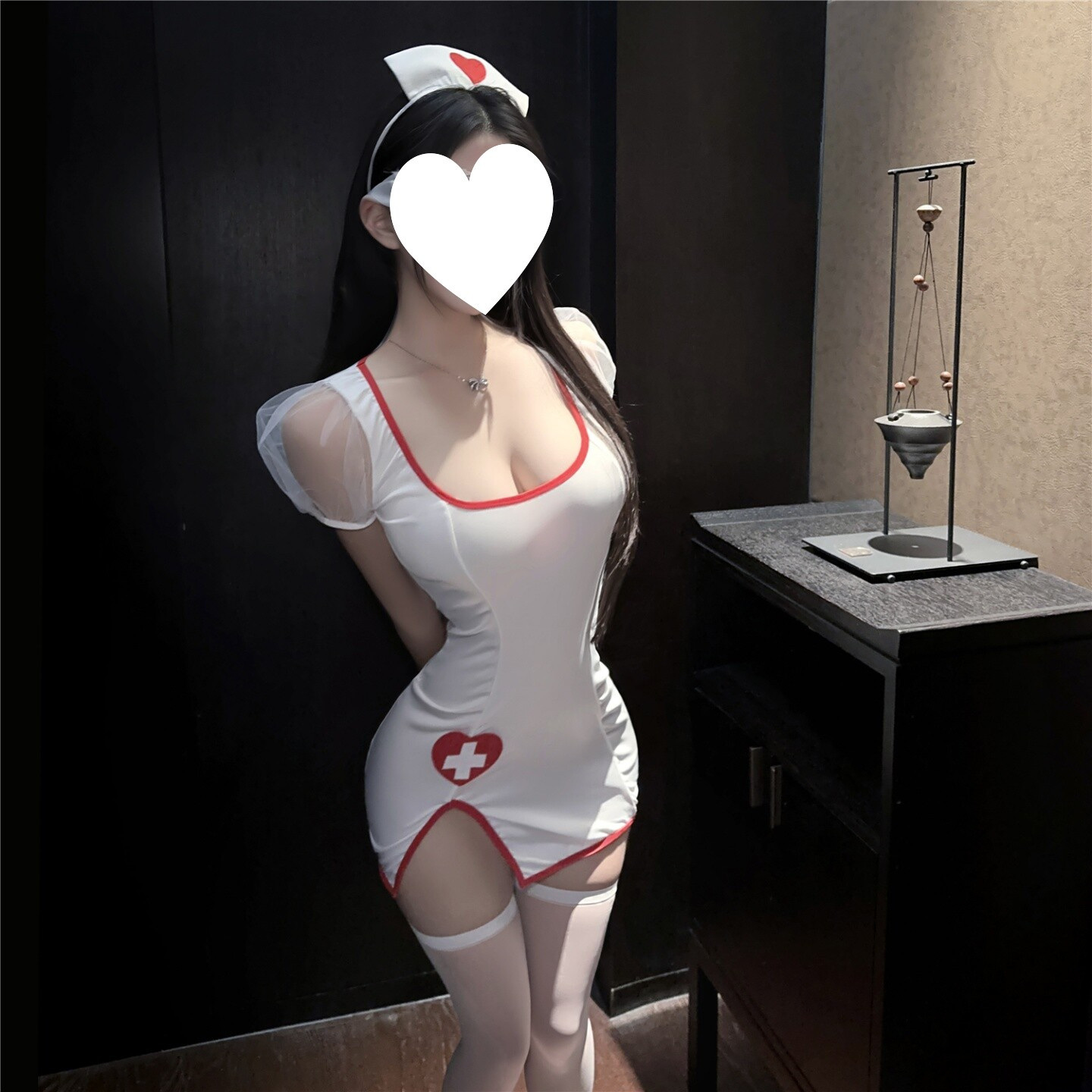 新款性感护士制服睡裙女情调趣味包臀紧身角色扮演套装包臀裙qqny