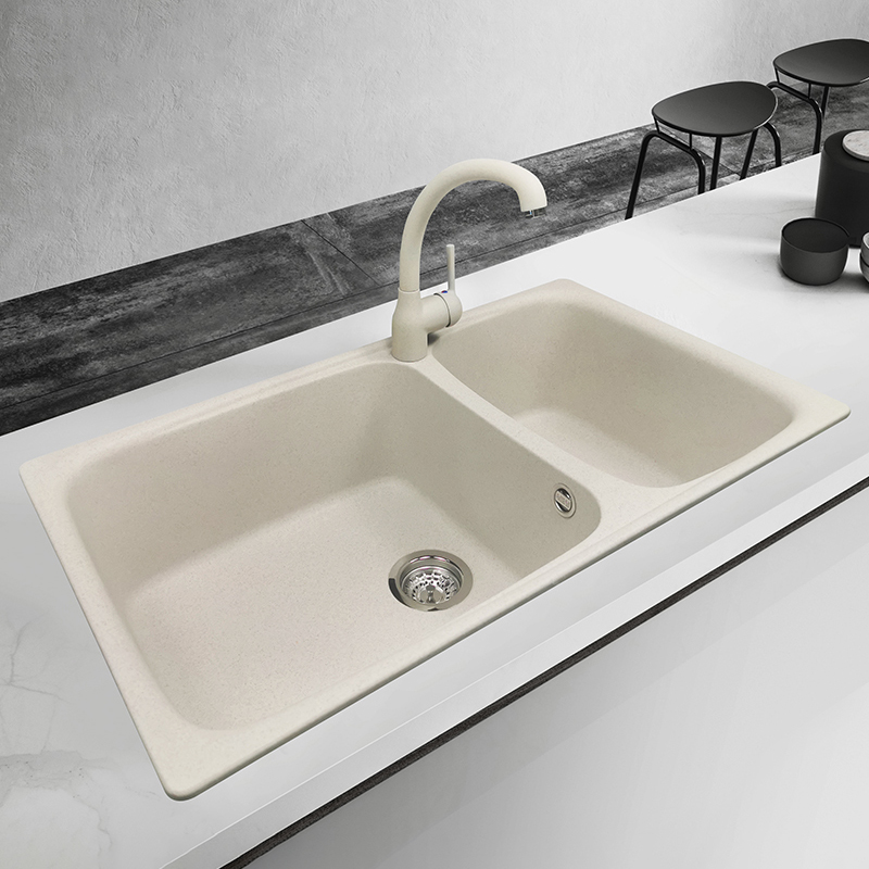 家用厨房石英石水槽艾乐琪