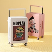 日本SMO原创高颜值涂鸦卡通拉杆行李箱男女20 24寸旅行密码 登机箱