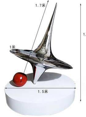 不锈钢圆球陀螺仪雕塑定制酒店大堂售楼部金属艺术工艺品摆件落地