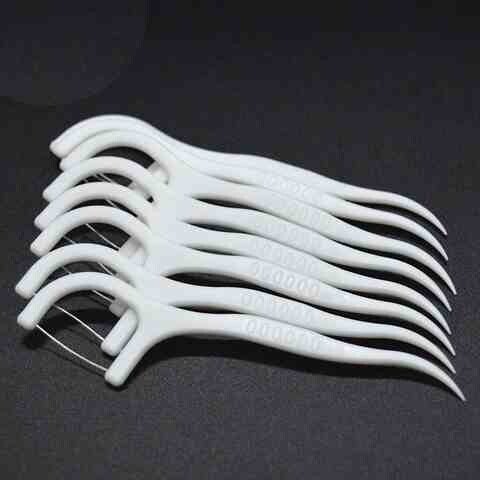 牙线家庭装超细盒随身清洁牙齿细圆线盒100支一次性牙签线剔牙s8