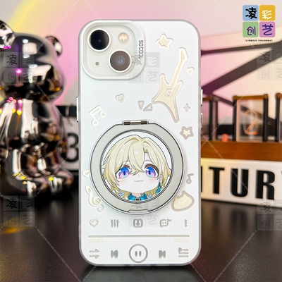 凌彩创艺游戏星铁砂金带支架手机壳适用苹果16promax华为vivoiqooneo10小米15pro一加13T红米70至尊IMD彩银壳