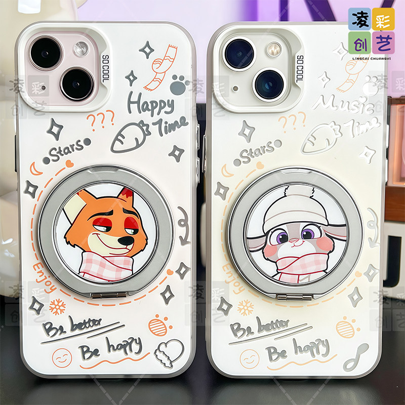 凌彩创艺疯狂动物城朱迪尼克支架手机壳适用苹果17promax华为vivoiqoo15小米17promax一加ace5红米k90IMD彩银,3C数码配件,手机保护套/壳,淘宝优惠券,粉丝福利购,淘宝优惠卷