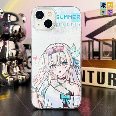 凌彩创艺星铁夏日遐蝶白厄砂金手机壳适用苹果16promax华为vivoiqoo13小米15pro一加ace5红米80至尊IMD冰川纹