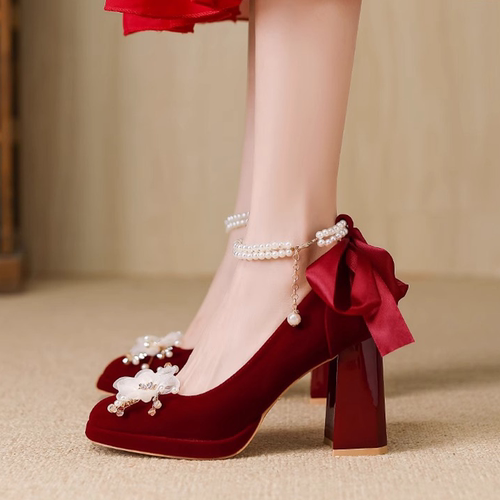 玛丽珍中式旗袍秀禾婚纱两穿新娘