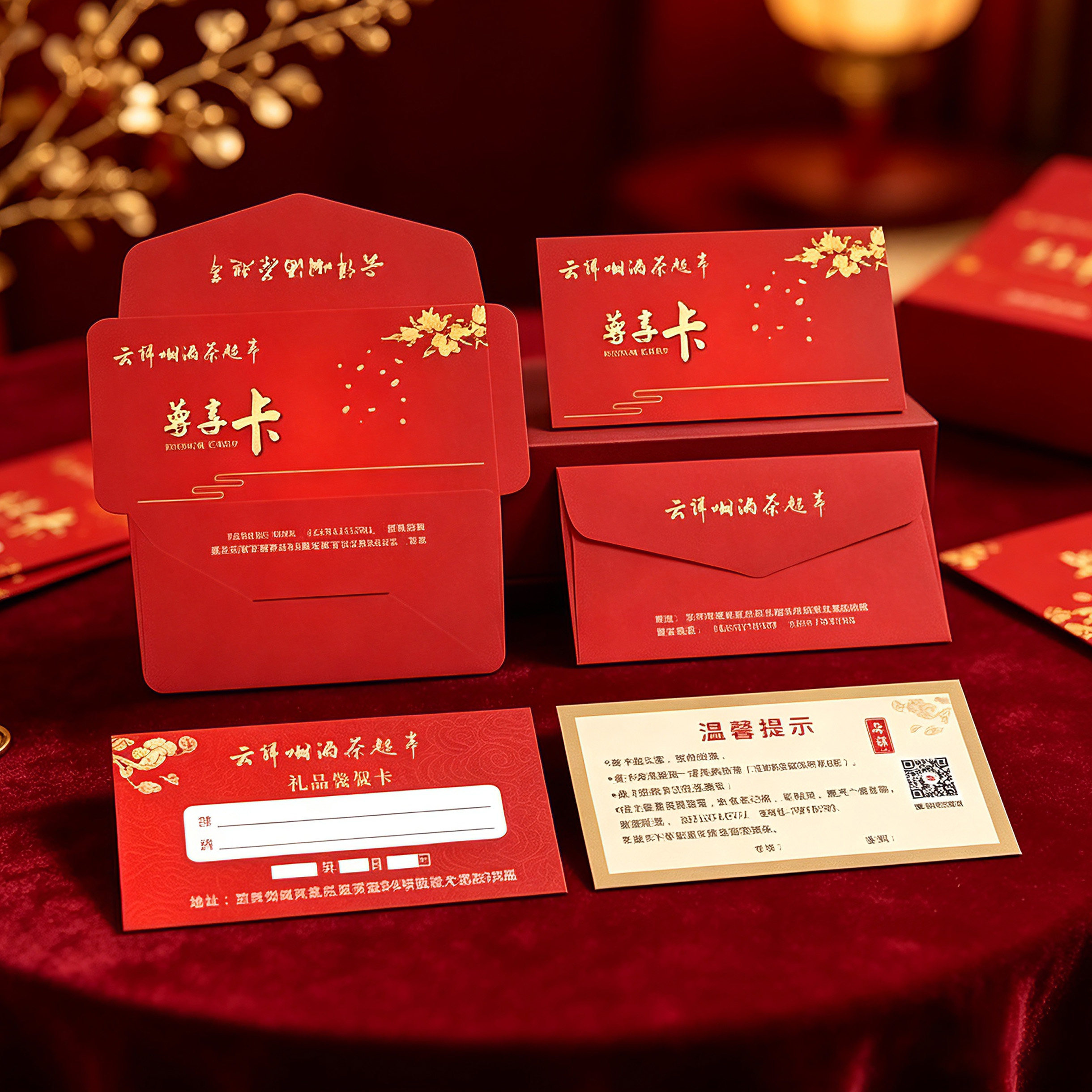 礼品券提货券信封卡套设计定制图片