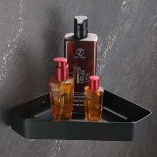 浴室三角置物架304不锈钢枪灰色卫生间转交角架拐收纳风防锈耐用