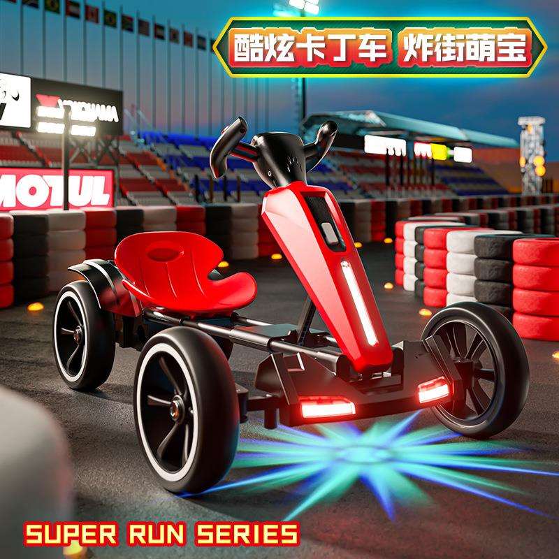 出口儿童电动卡丁车男女宝宝玩具四轮汽车带遥控可折叠轻便免安装