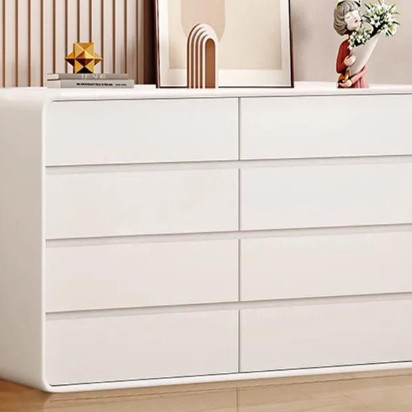 全实木斗柜轻奢奶油风卧室床头柜免安装客厅收纳柜双排六斗八斗g&