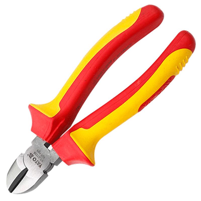 易尔拓（YATO）YT-21159高压绝缘斜嘴钳VDE1000V斜口钳偏口钳剪线