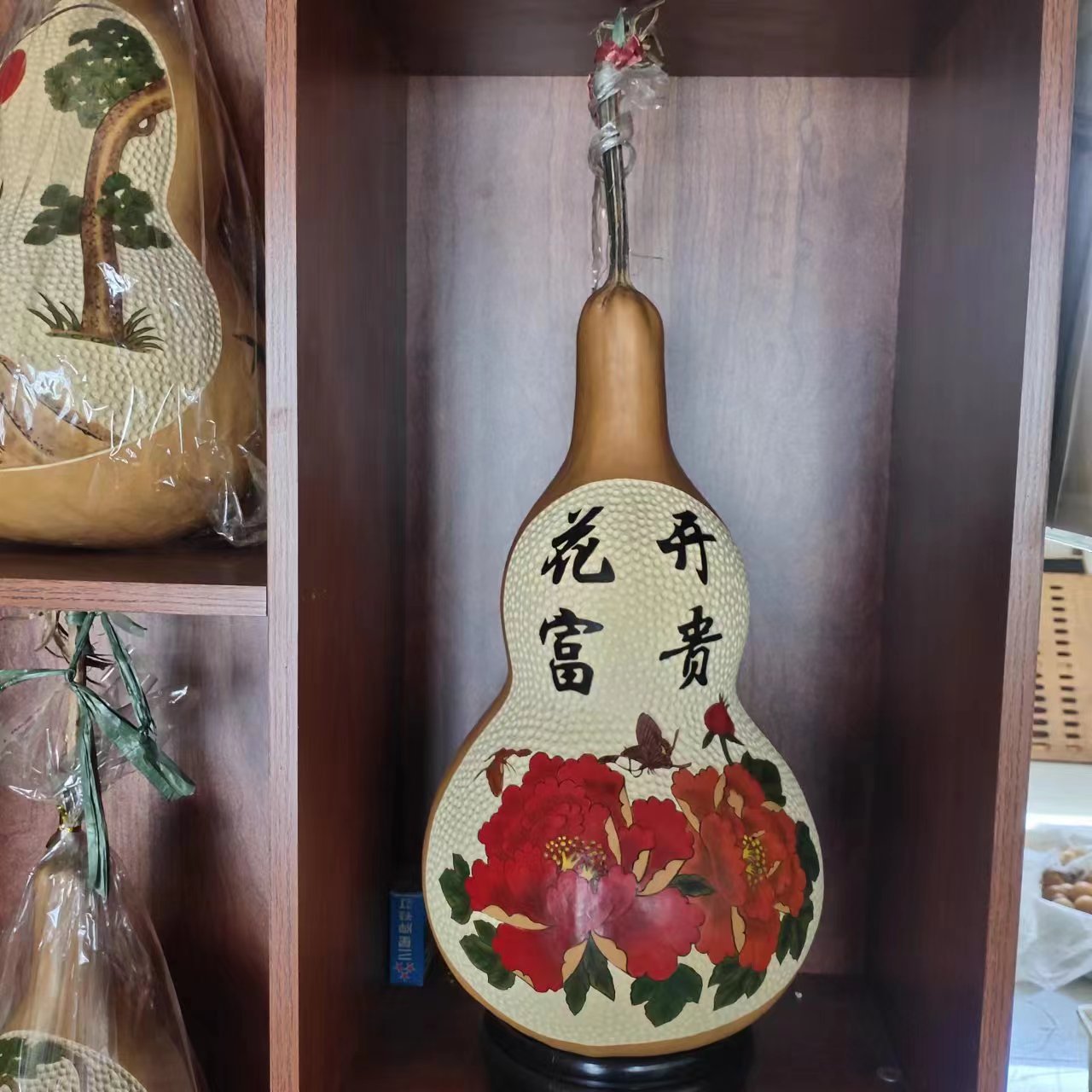 大葫芦 烙画葫芦 烙画大葫芦 天然大葫芦烙画 加彩绘加雕刻