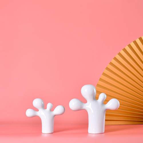 北欧简约创意陶瓷艺术摆件家居客厅台面瓷器摆设书房电视柜摆件