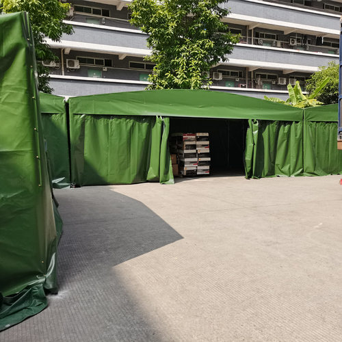 厂家直销大型户外雨棚仓库物流推拉遮阳小区停车工厂用可折叠棚