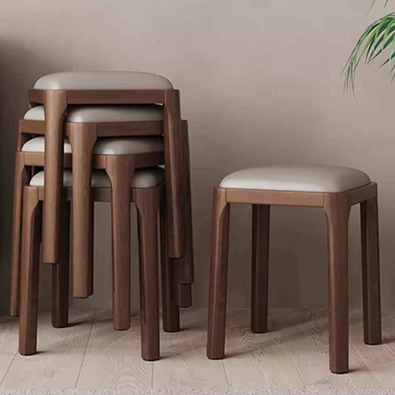 凳子家用可叠放方凳实木板凳餐桌备用凳子现代简约椅子客厅小矮凳