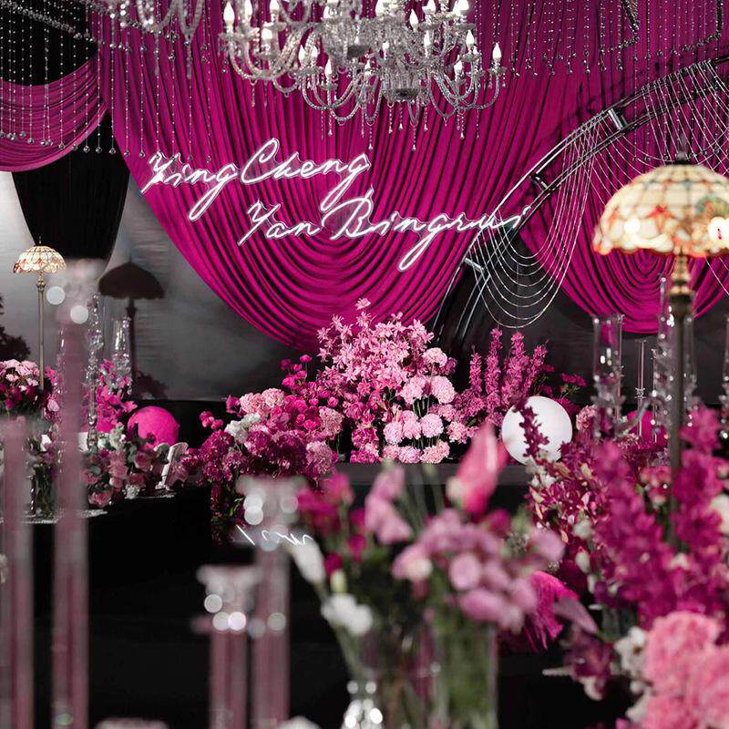 红色系列荷兰绒布料婚礼丝绒室外活动幕布背景布窗帘布料天鹅爆款