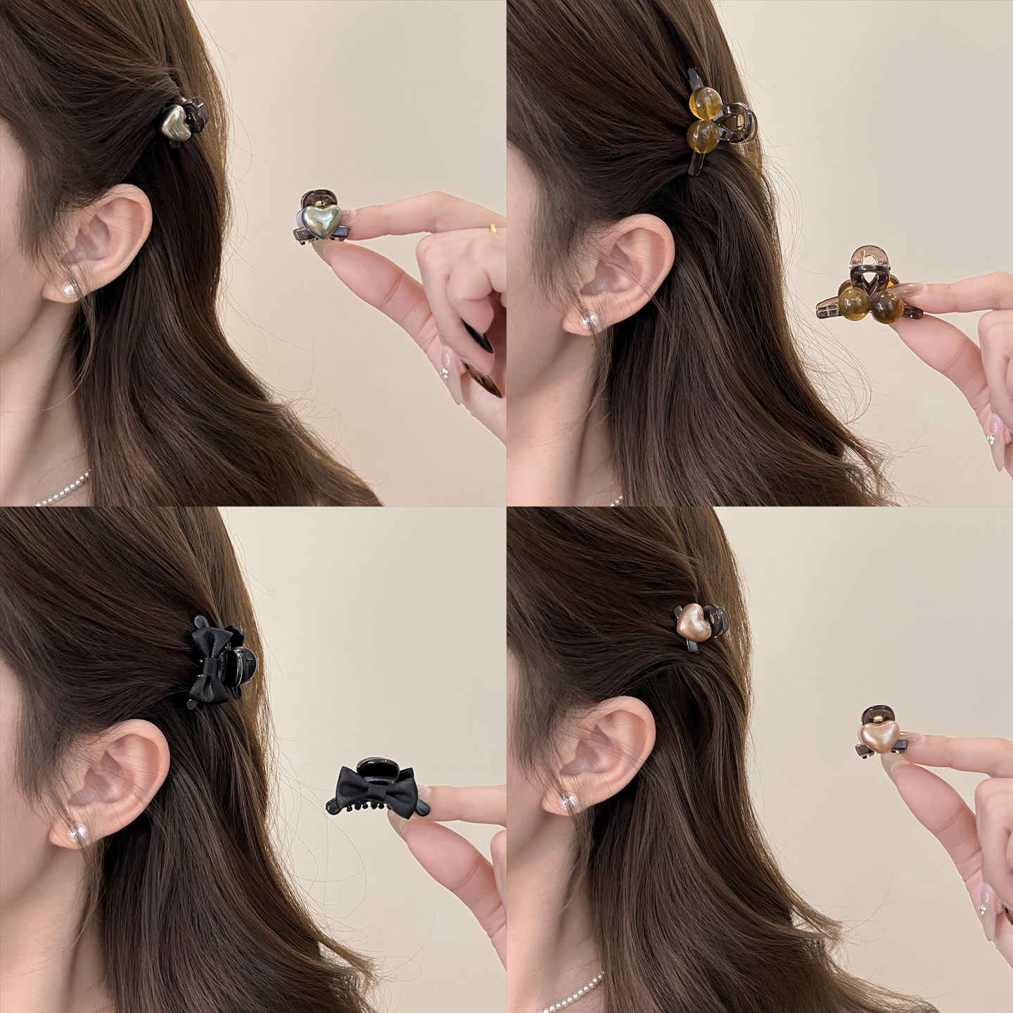 刘海小抓夹公主头发夹