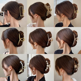 金属抓夹女高级感2023新款 鲨鱼夹大号发夹后脑勺盘发夹子发卡头饰