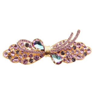 发夹后脑勺中号网红新款韩国小众手工气质水钻头饰花朵顶夹弹簧夹