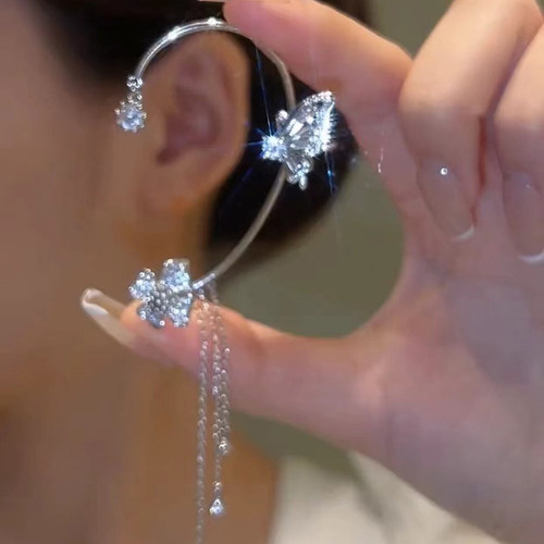 个性设计蝴蝶耳挂无耳洞