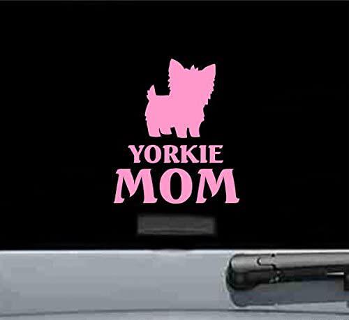 js artworks yorkie mom yorkshire terrier dog vinyl decal sti