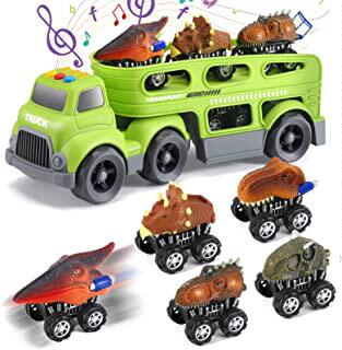 pull back dinosaur cars toys for 2 3 4  year old boys gifts