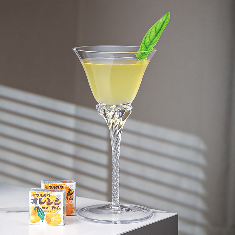 调酒师bsck8120日式专业螺纹柱经典鸡尾酒干马天尼玛格丽特高脚杯