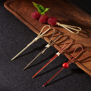 调酒师 纯天然竹签100支装 鸡尾酒装饰酒签 水果火腿签马天尼橄榄