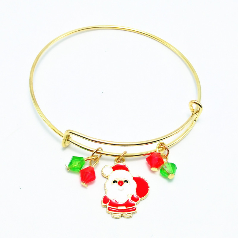 1pc christmas bracelet women jewelry set santa elk bell neck
