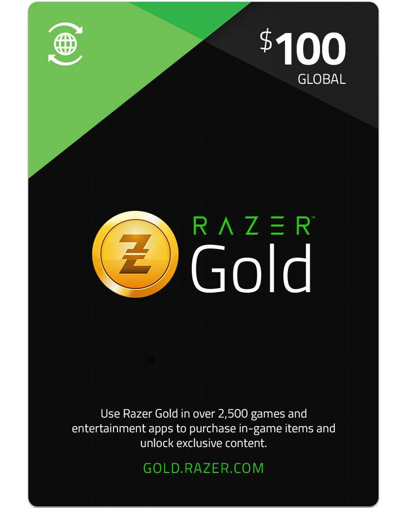 雷蛇充值卡100美金美元礼品卡razer gold gift card usd pin代充