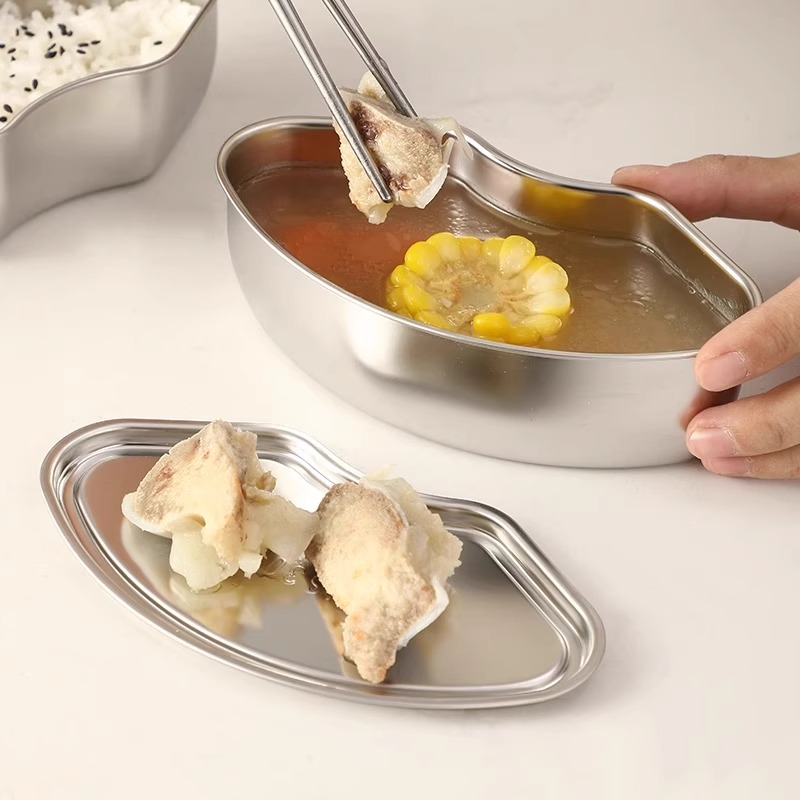 食品级不锈钢带盖扇形蒸盘蒸锅笼屉蒸格饭煲蒸碗蒸饭工具保鲜盒实