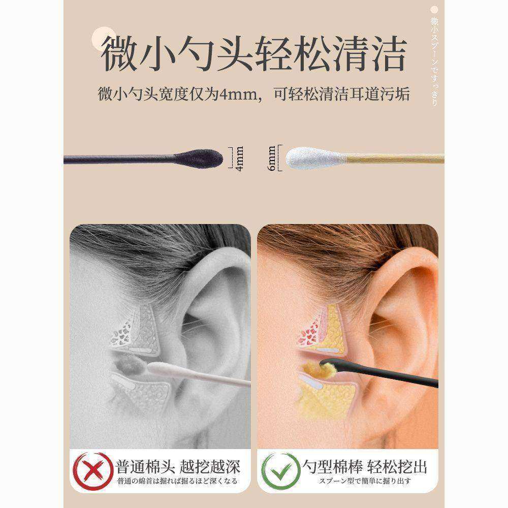 成人专用双头棉签黑色绵球棒清洁神器带耳勺掏耳朵工具挖耳勺实用,家庭/个人清洁工具,棉签/棉棒/棉包,淘宝优惠券,粉丝福利购,淘宝优惠卷