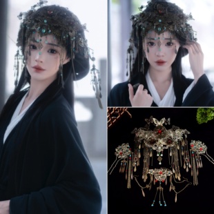 【西凉辞】古铜做旧古风头饰中式原创林允同款傩戏头饰手工头饰品