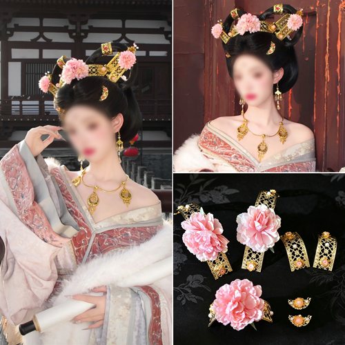 cos殷桃杨贵妃仿妆套装唐风汉服