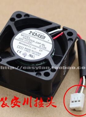 全新NMB 04020VA-24P-BL 24V 0.13A安川7系变频器风扇06025SA-24Q