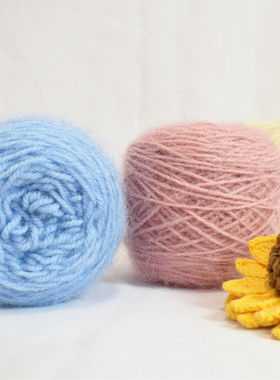 rlk松鼠绒毛线粗棒针大团围巾线手工diy钩针编织帽子材料包织围脖